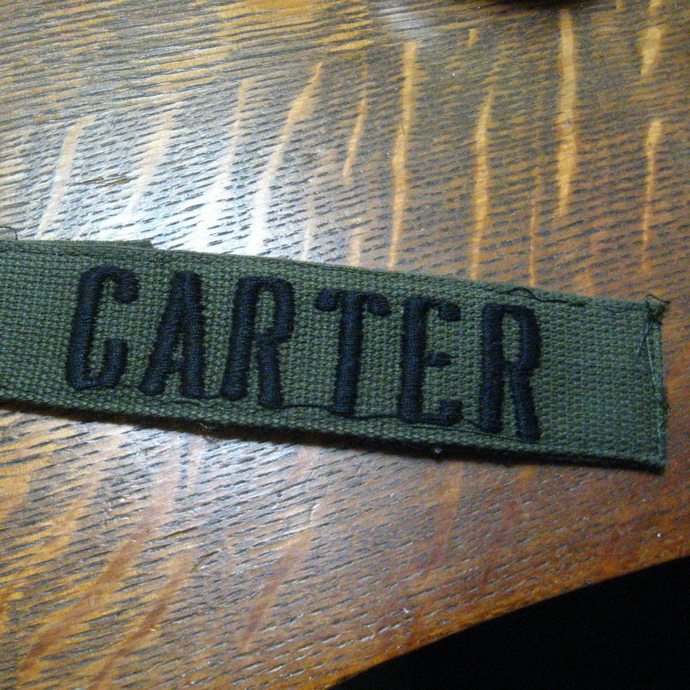 🇺🇸 Carter USA Military Name Vintage Uniform Patch